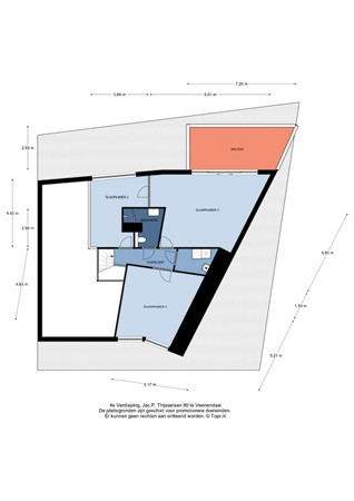 Floorplan - Jac.P. Thijsselaan 90, 3903 EE Veenendaal